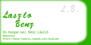 laszlo benz business card